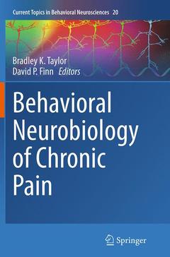 Couverture de l’ouvrage Behavioral Neurobiology of Chronic Pain