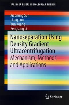 Couverture de l’ouvrage Nanoseparation Using Density Gradient Ultracentrifugation