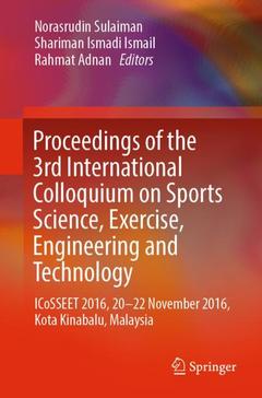 Couverture de l’ouvrage Proceedings of the 3rd International Colloquium on Sports Science, Exercise, Engineering and Technology