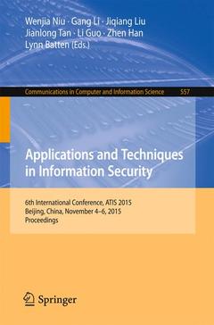 Cover of the book Applications and Techniques in Information Security