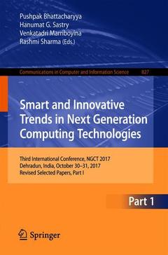 Couverture de l’ouvrage Smart and Innovative Trends in Next Generation Computing Technologies