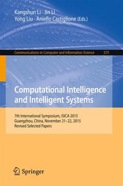 Couverture de l’ouvrage Computational Intelligence and Intelligent Systems