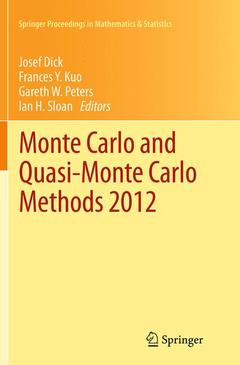 Couverture de l’ouvrage Monte Carlo and Quasi-Monte Carlo Methods 2012