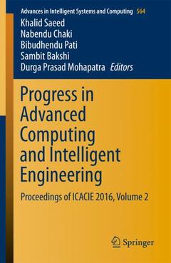 Couverture de l’ouvrage Progress in Advanced Computing and Intelligent Engineering