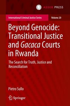 Couverture de l’ouvrage Beyond Genocide: Transitional Justice and Gacaca Courts in Rwanda