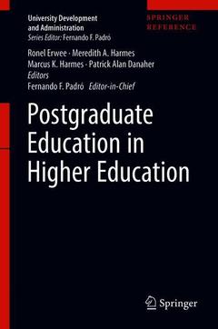Couverture de l’ouvrage Postgraduate Education in Higher Education