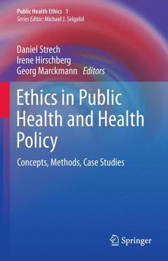 Couverture de l’ouvrage Ethics in Public Health and Health Policy