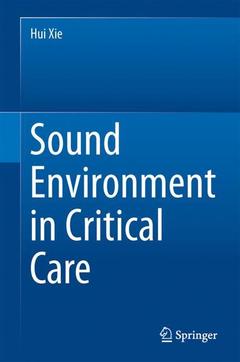 Couverture de l’ouvrage Sound Environment in Critical Care