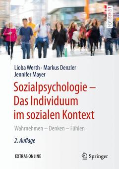 Couverture de l’ouvrage Sozialpsychologie - Das Individuum im sozialen Kontext
