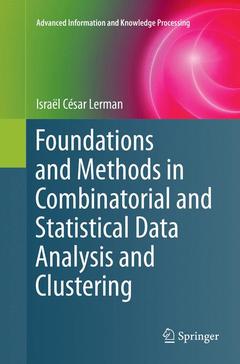 Couverture de l’ouvrage Foundations and Methods in Combinatorial and Statistical Data Analysis and Clustering