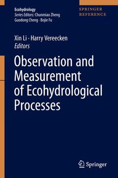 Couverture de l’ouvrage Observation and Measurement of Ecohydrological Processes