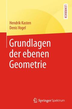 Couverture de l’ouvrage Grundlagen der ebenen Geometrie