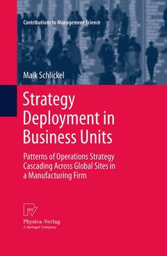 Couverture de l’ouvrage Strategy Deployment in Business Units