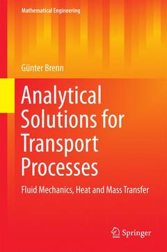 Couverture de l’ouvrage Analytical Solutions for Transport Processes