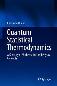Couverture de l’ouvrage Quantum Statistical Thermodynamics
