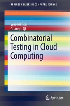 Couverture de l’ouvrage Combinatorial Testing in Cloud Computing