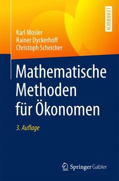 Couverture de l’ouvrage Mathematische Methoden für Ökonomen