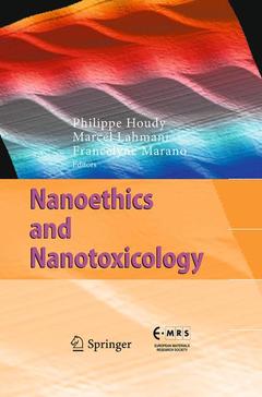 Couverture de l’ouvrage Nanoethics and Nanotoxicology