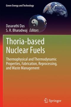 Couverture de l’ouvrage Thoria-based Nuclear Fuels