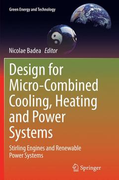 Couverture de l’ouvrage Design for Micro-Combined Cooling, Heating and Power Systems