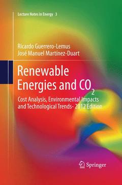 Couverture de l’ouvrage Renewable Energies and CO2