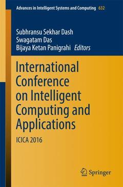 Couverture de l’ouvrage International Conference on Intelligent Computing and Applications