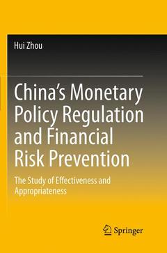 Cover of the book China's Monetary Policy Regulation and Financial Risk Prevention