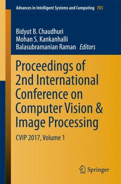 Couverture de l’ouvrage Proceedings of 2nd International Conference on Computer Vision & Image Processing 
