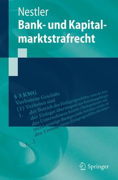 Couverture de l’ouvrage Bank- und Kapitalmarktstrafrecht
