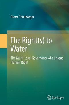 Couverture de l’ouvrage The Right(s) to Water