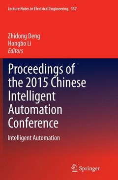 Couverture de l’ouvrage Proceedings of the 2015 Chinese Intelligent Automation Conference