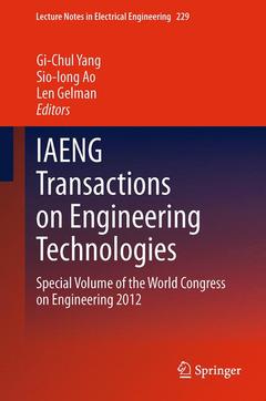 Couverture de l’ouvrage IAENG Transactions on Engineering Technologies