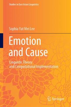 Couverture de l’ouvrage Emotion and Cause