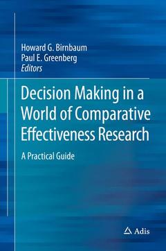Couverture de l’ouvrage Decision Making in a World of Comparative Effectiveness Research