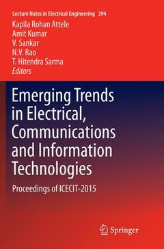Couverture de l’ouvrage Emerging Trends in Electrical, Communications and Information Technologies