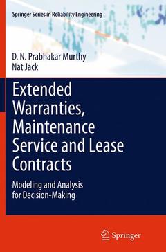 Couverture de l’ouvrage Extended Warranties, Maintenance Service and Lease Contracts