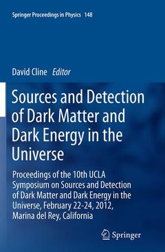 Couverture de l’ouvrage Sources and Detection of Dark Matter and Dark Energy in the Universe