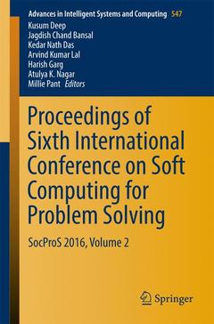 Couverture de l’ouvrage Proceedings of Sixth International Conference on Soft Computing for Problem Solving