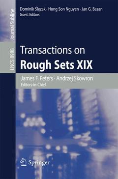 Couverture de l’ouvrage Transactions on Rough Sets XIX