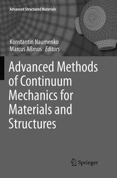 Couverture de l’ouvrage Advanced Methods of Continuum Mechanics for Materials and Structures