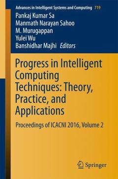 Couverture de l’ouvrage Progress in Intelligent Computing Techniques: Theory, Practice, and Applications
