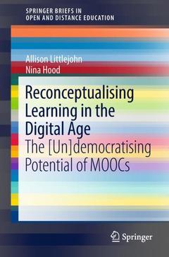 Couverture de l’ouvrage Reconceptualising Learning in the Digital Age