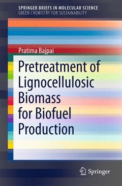 Couverture de l’ouvrage Pretreatment of Lignocellulosic Biomass for Biofuel Production