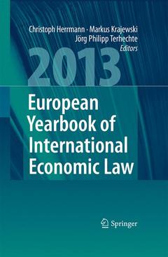 Cover of the book European Yearbook of International Economic Law 2013