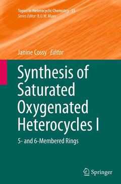Couverture de l’ouvrage Synthesis of Saturated Oxygenated Heterocycles I