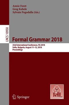 Couverture de l’ouvrage Formal Grammar 2018