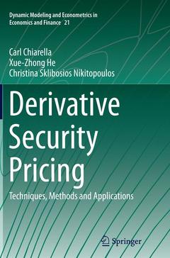 Couverture de l’ouvrage Derivative Security Pricing