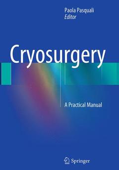 Couverture de l’ouvrage Cryosurgery