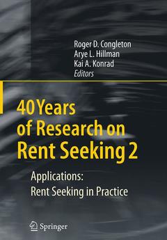 Cover of the book 40 Years of Research on Rent Seeking 2