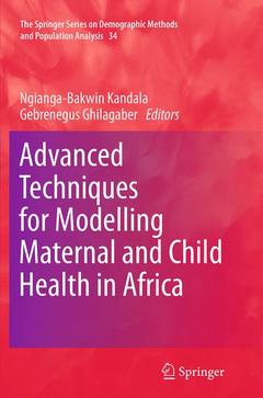 Couverture de l’ouvrage Advanced Techniques for Modelling Maternal and Child Health in Africa